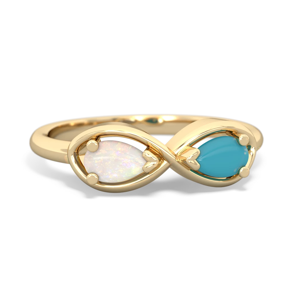 Opal Infinity 14K Yellow Gold ring R5050