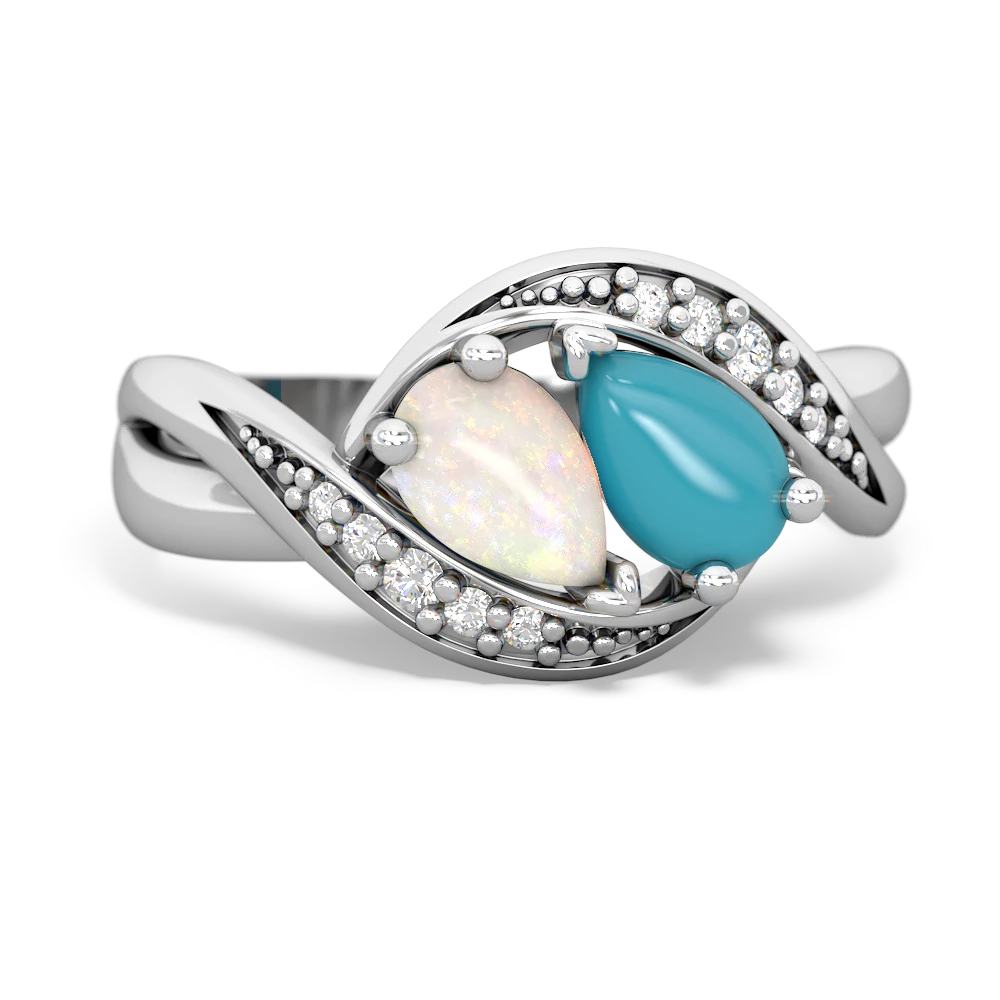 Opal Summer Winds 14K White Gold ring R5342