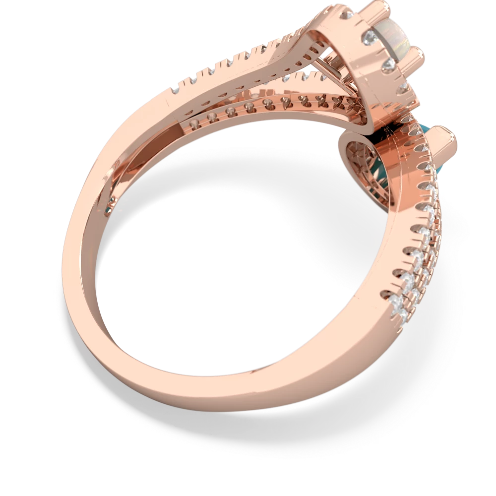 Opal Diamond Dazzler 14K Rose Gold ring R3000