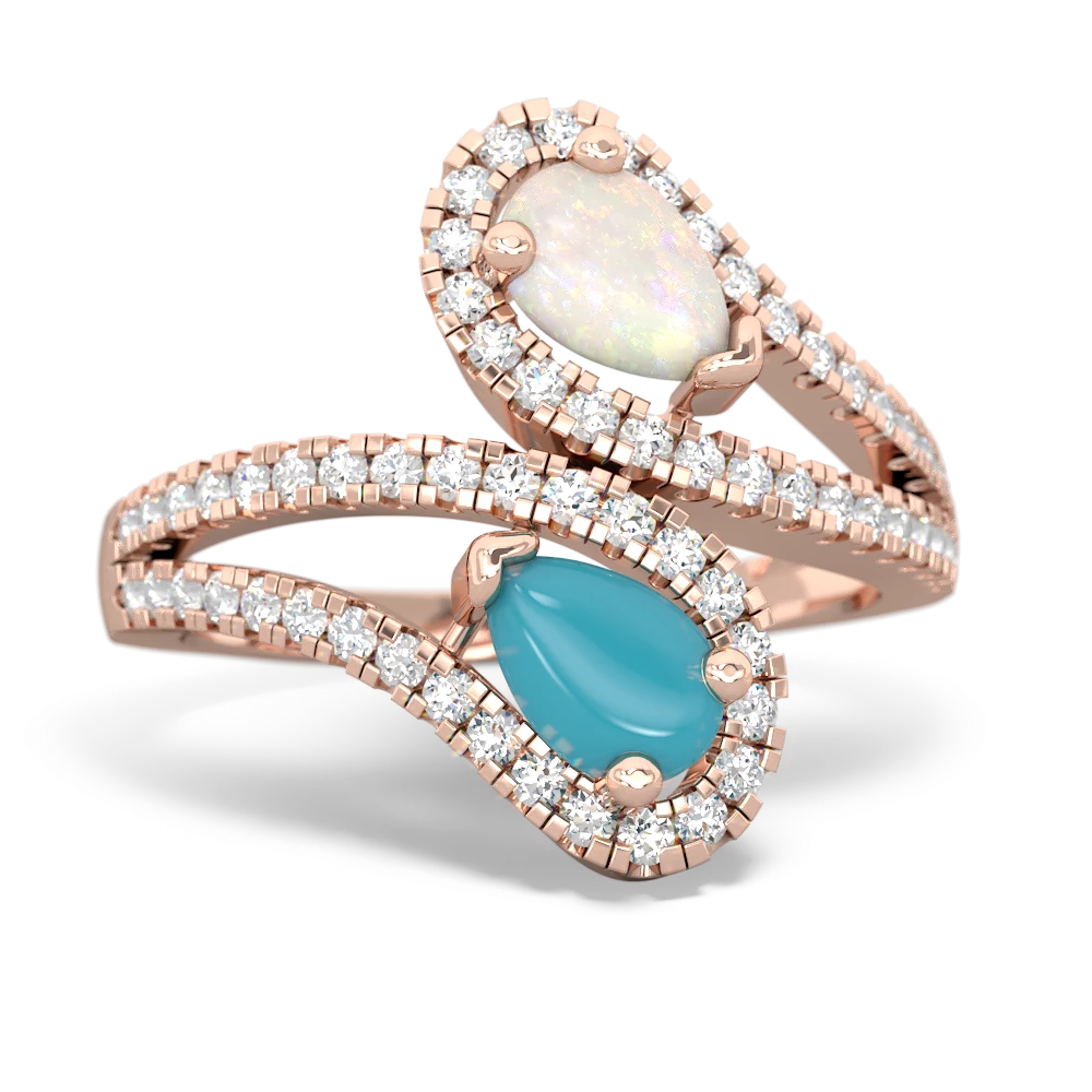 Opal Diamond Dazzler 14K Rose Gold ring R3000