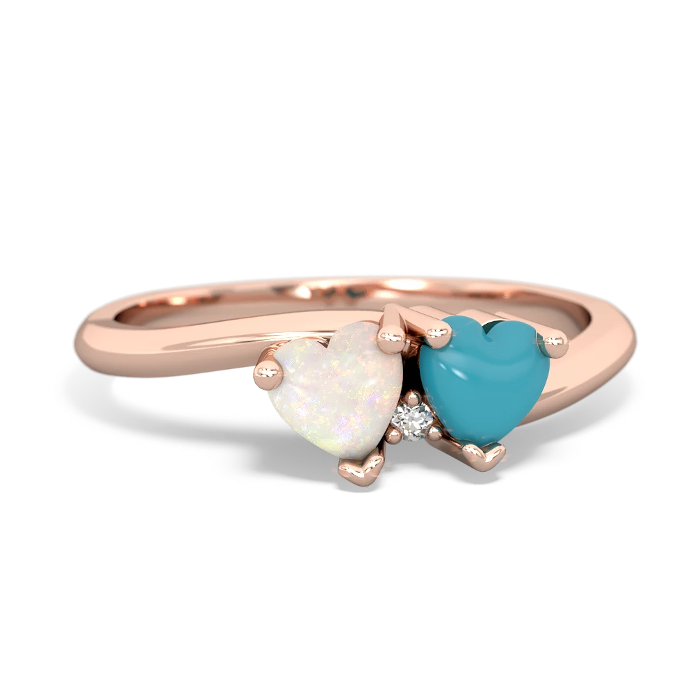 Opal Sweethearts 14K Rose Gold ring R5260