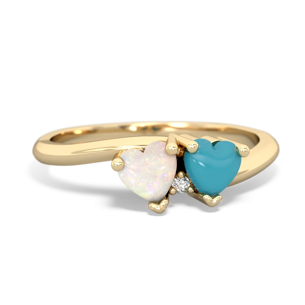 Opal Sweethearts 14K Yellow Gold ring R5260