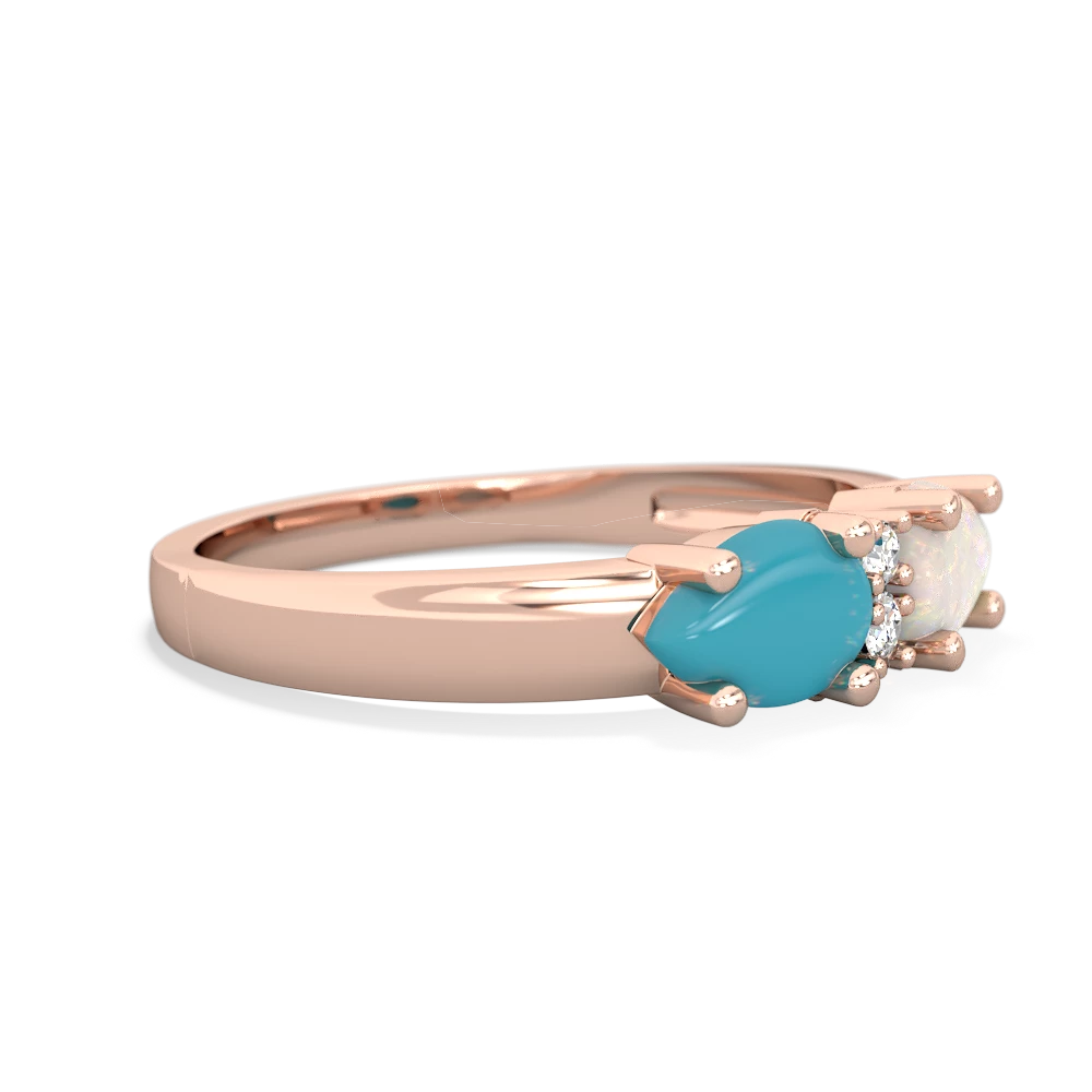 Opal Pear Bowtie 14K Rose Gold ring R0865