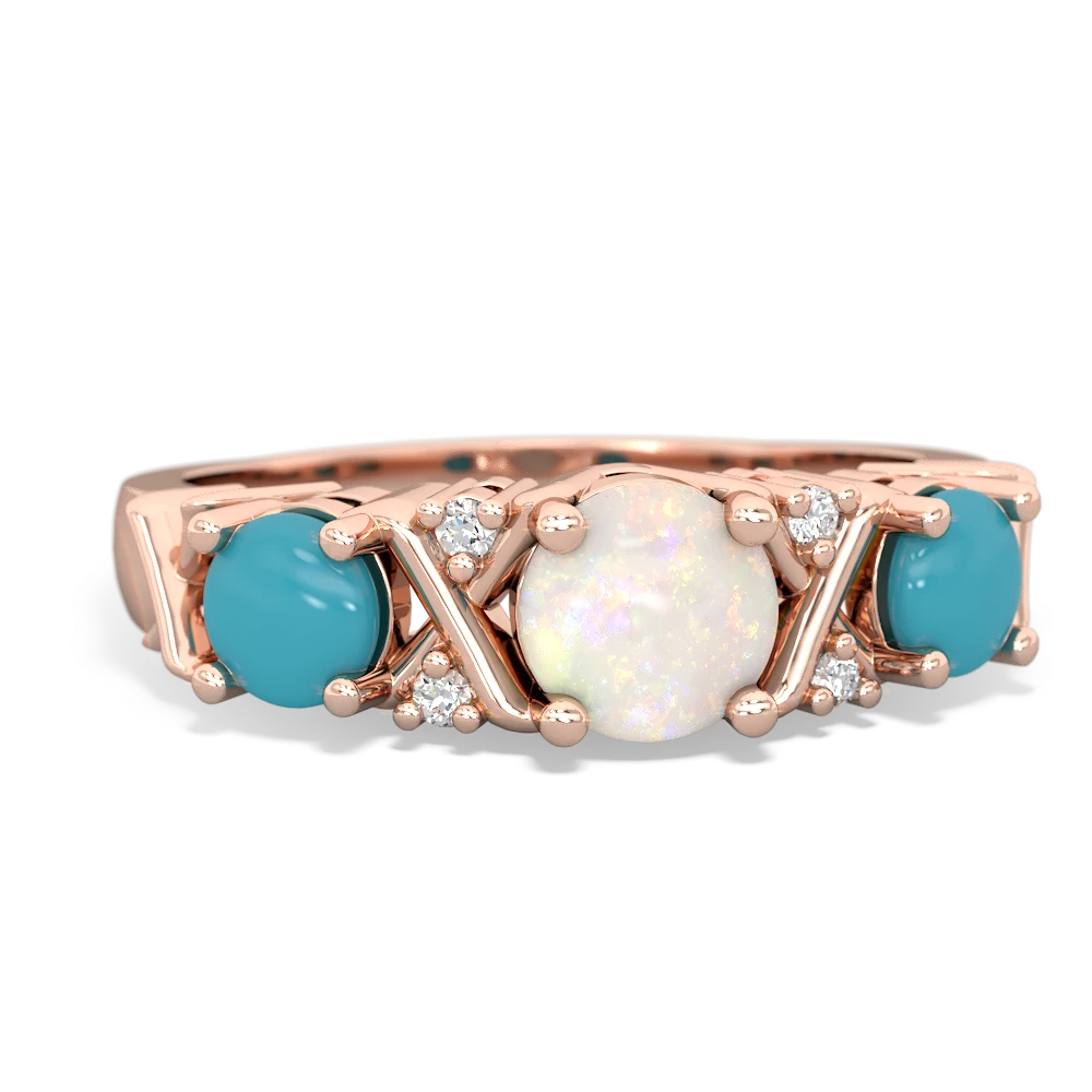 Opal Hugs And Kisses 14K Rose Gold ring R5016