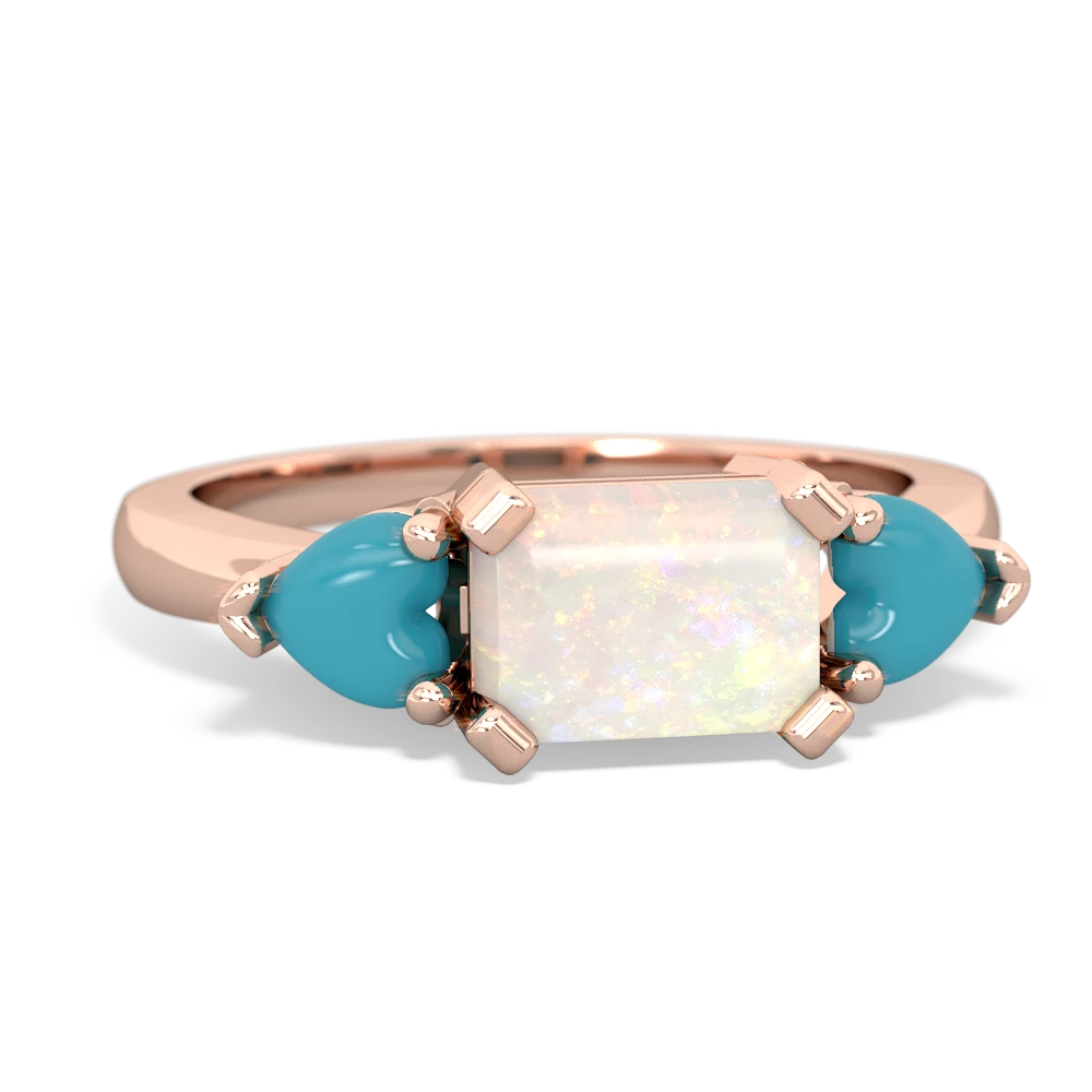 Opal Three Stone 14K Rose Gold ring R5235