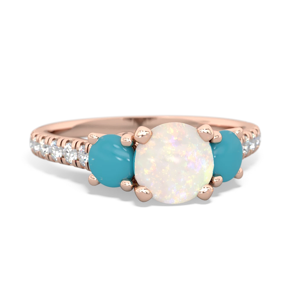 Opal Pave Trellis 14K Rose Gold ring R5500