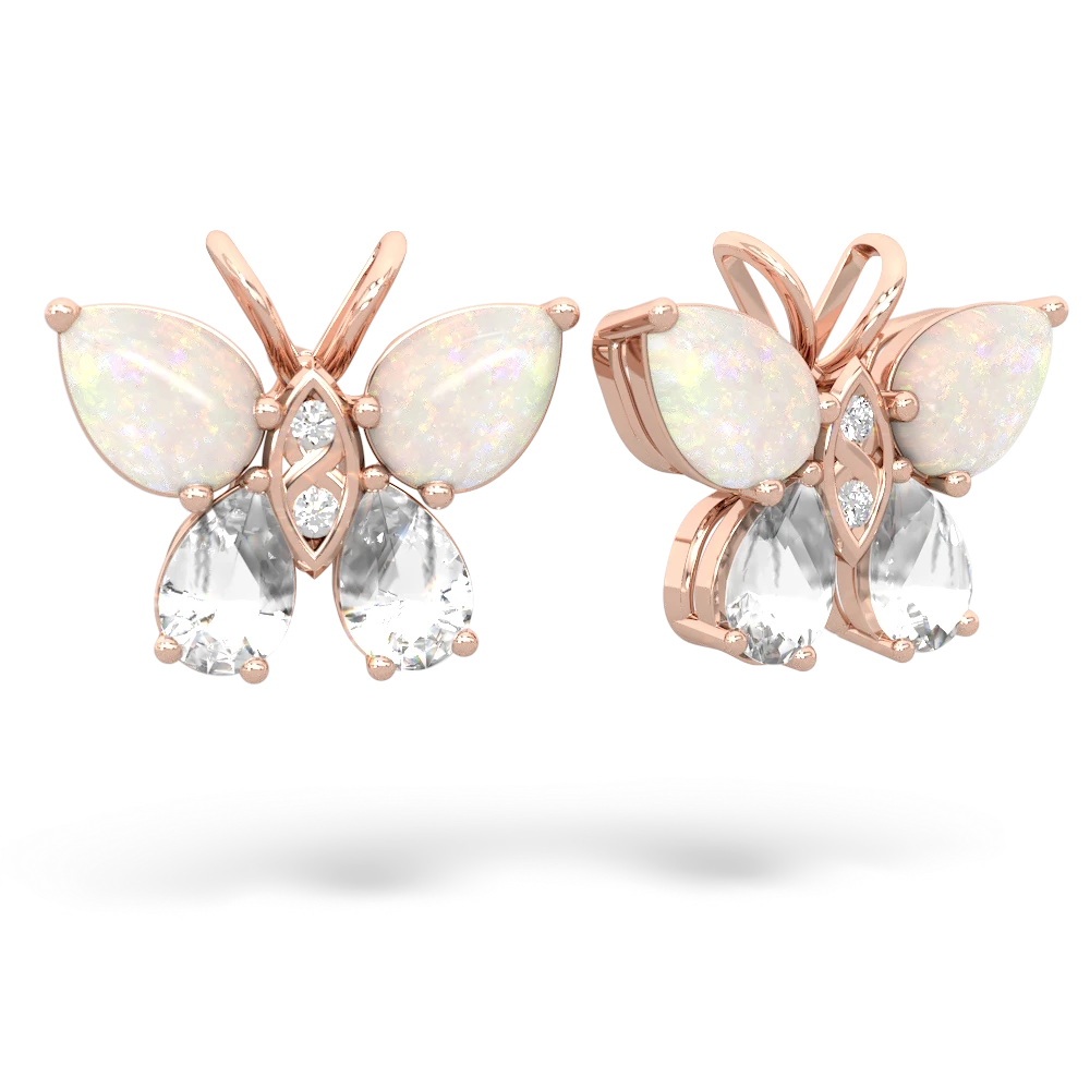 Opal Butterfly 14K Rose Gold earrings E2215