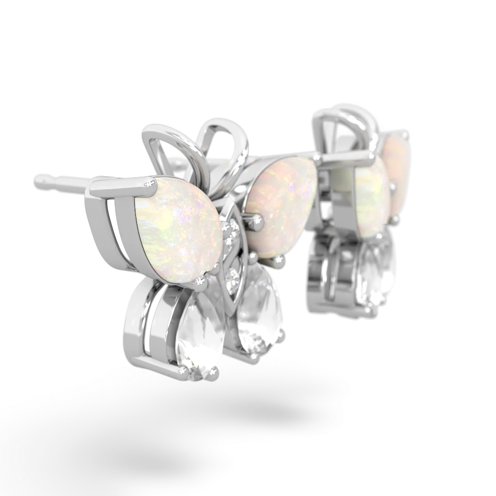 Opal Butterfly 14K White Gold earrings E2215