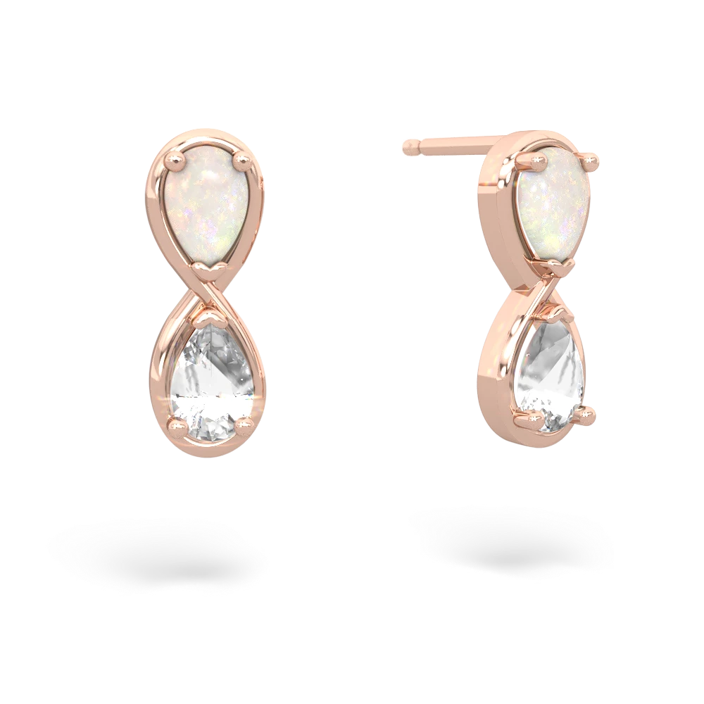 Opal Infinity 14K Rose Gold earrings E5050