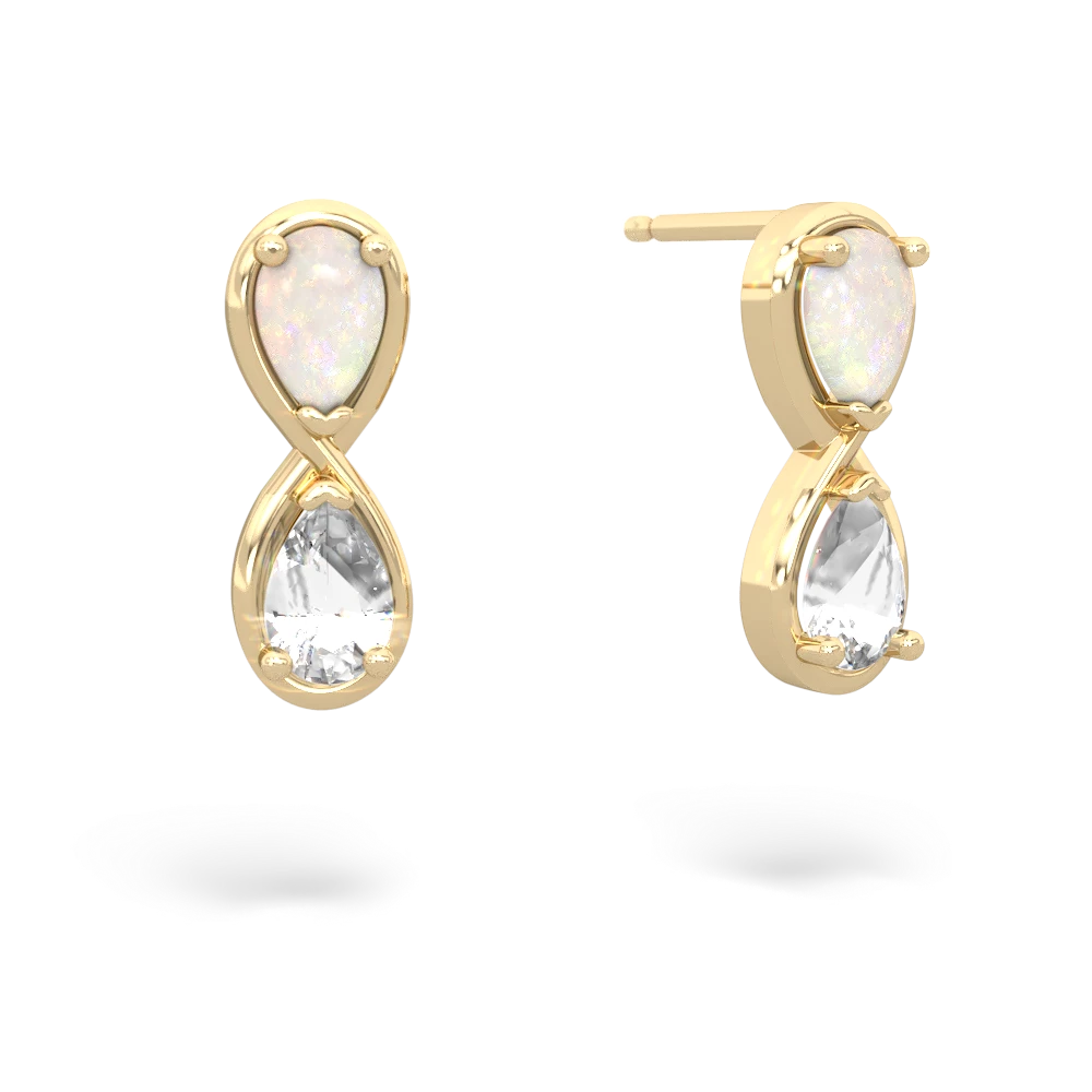 Opal Infinity 14K Yellow Gold earrings E5050