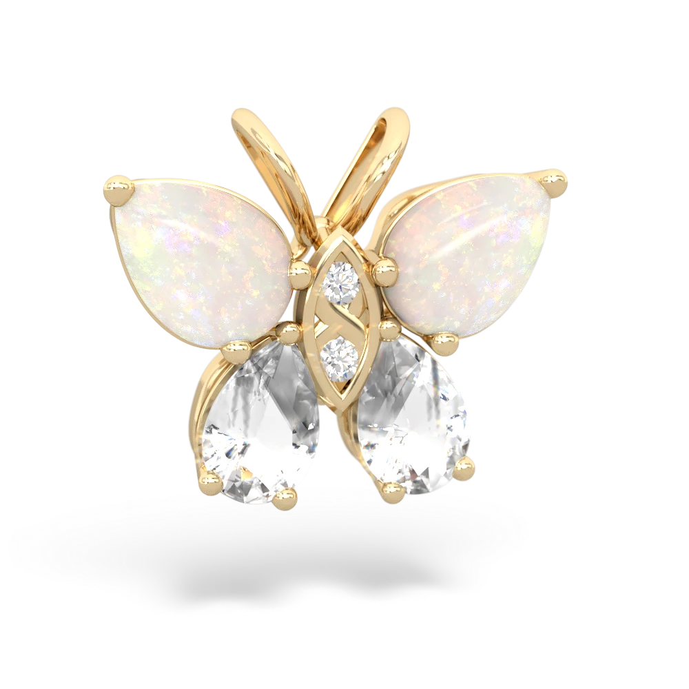 Opal Butterfly 14K Yellow Gold pendant P2215