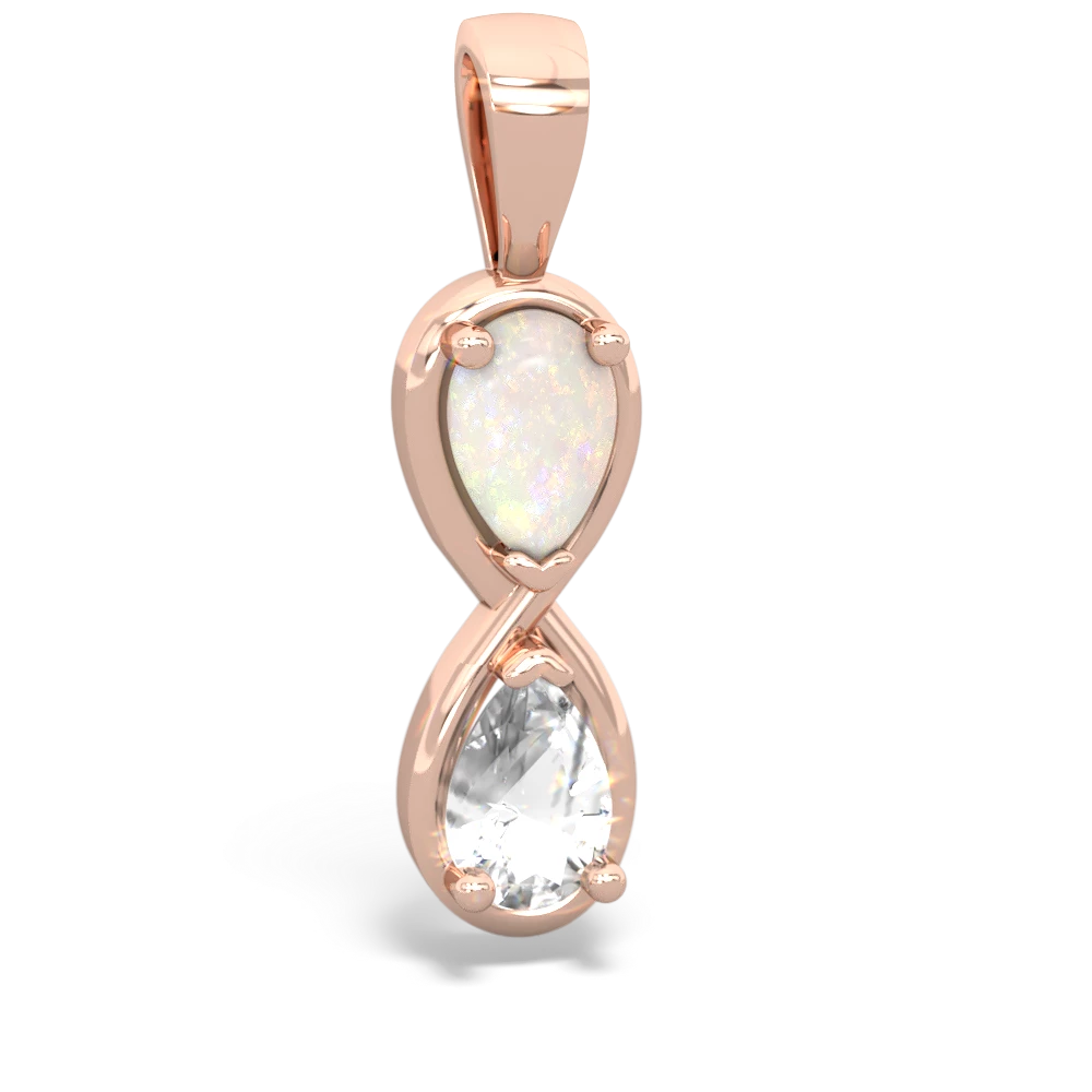 Opal Infinity 14K Rose Gold pendant P5050