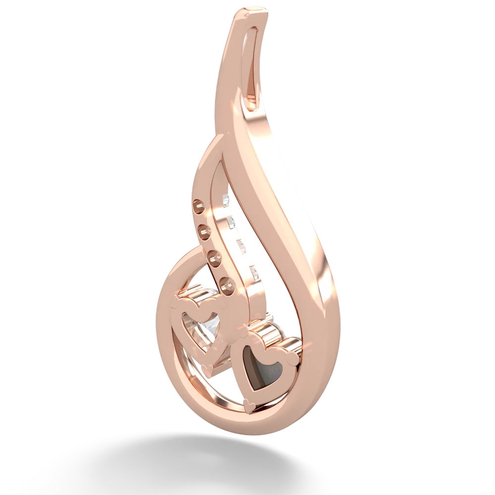 Opal Keepsake Curves 14K Rose Gold pendant P5450