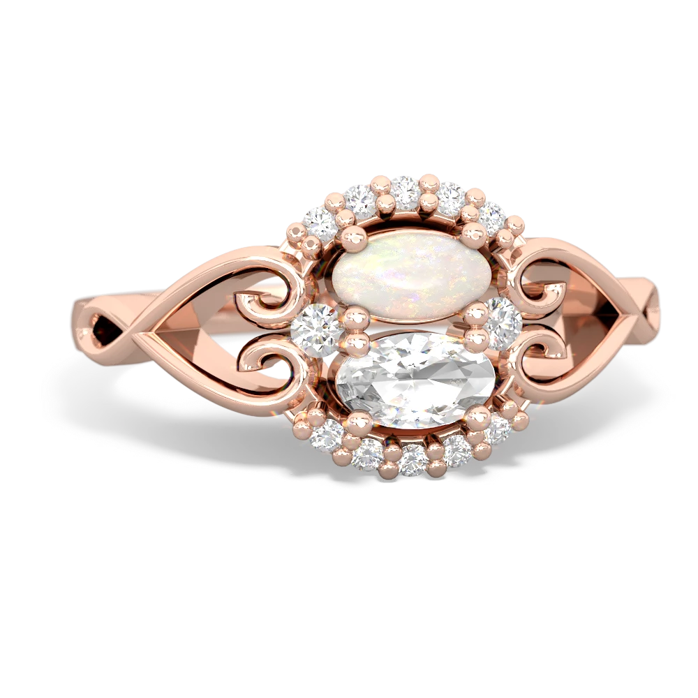 Opal Love Nest 14K Rose Gold ring R5860