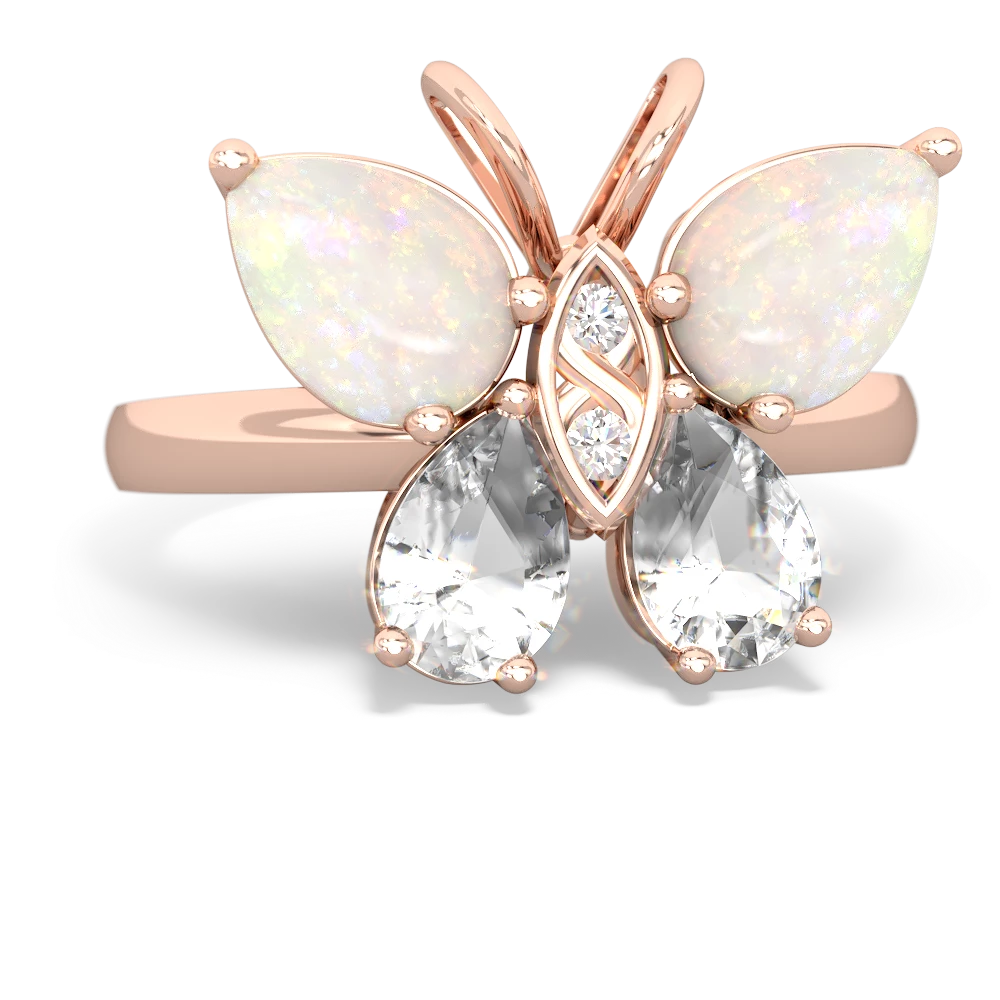 Opal Butterfly 14K Rose Gold ring R2215