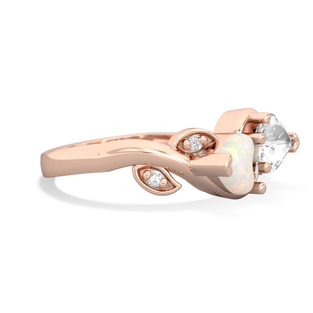 Opal Floral Elegance 14K Rose Gold ring R5790