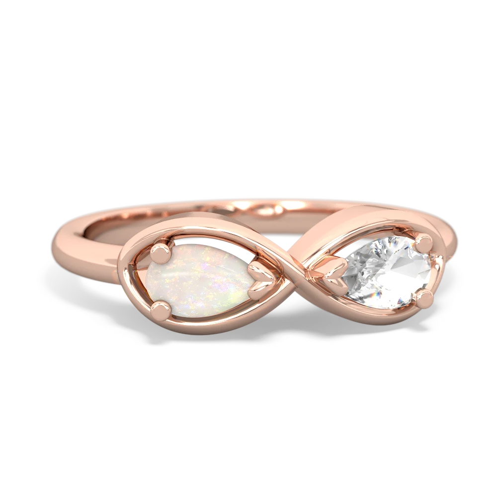 Opal Infinity 14K Rose Gold ring R5050