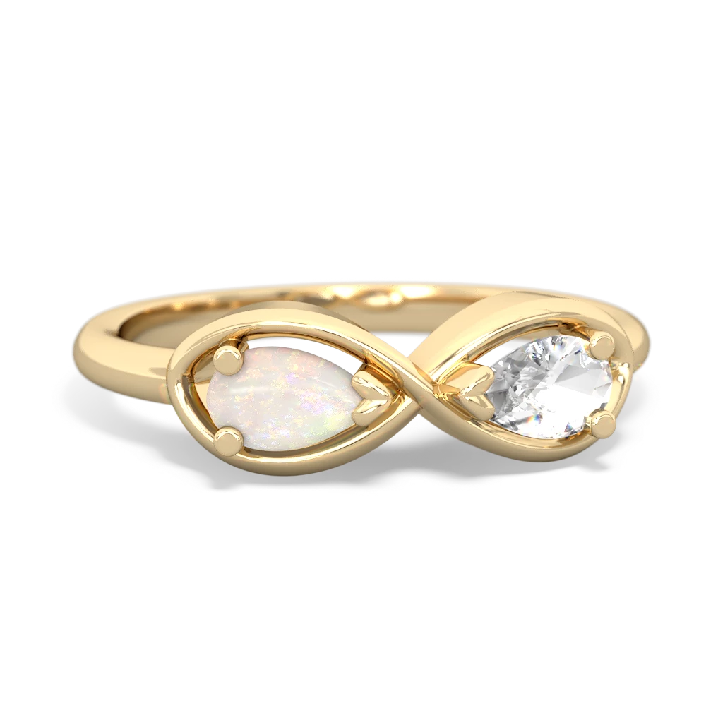 Opal Infinity 14K Yellow Gold ring R5050