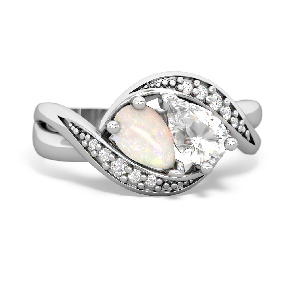 Opal Summer Winds 14K White Gold ring R5342