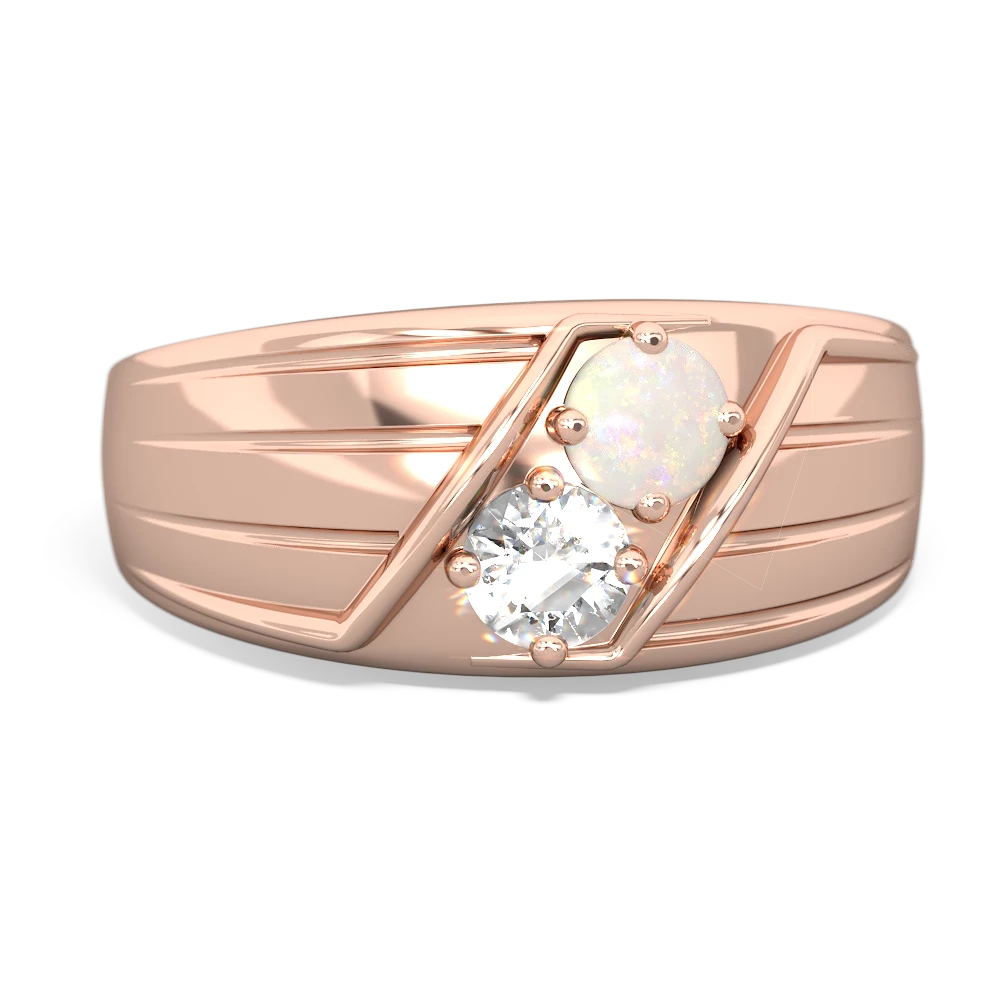 Opal Men's Streamline 14K Rose Gold ring R0460