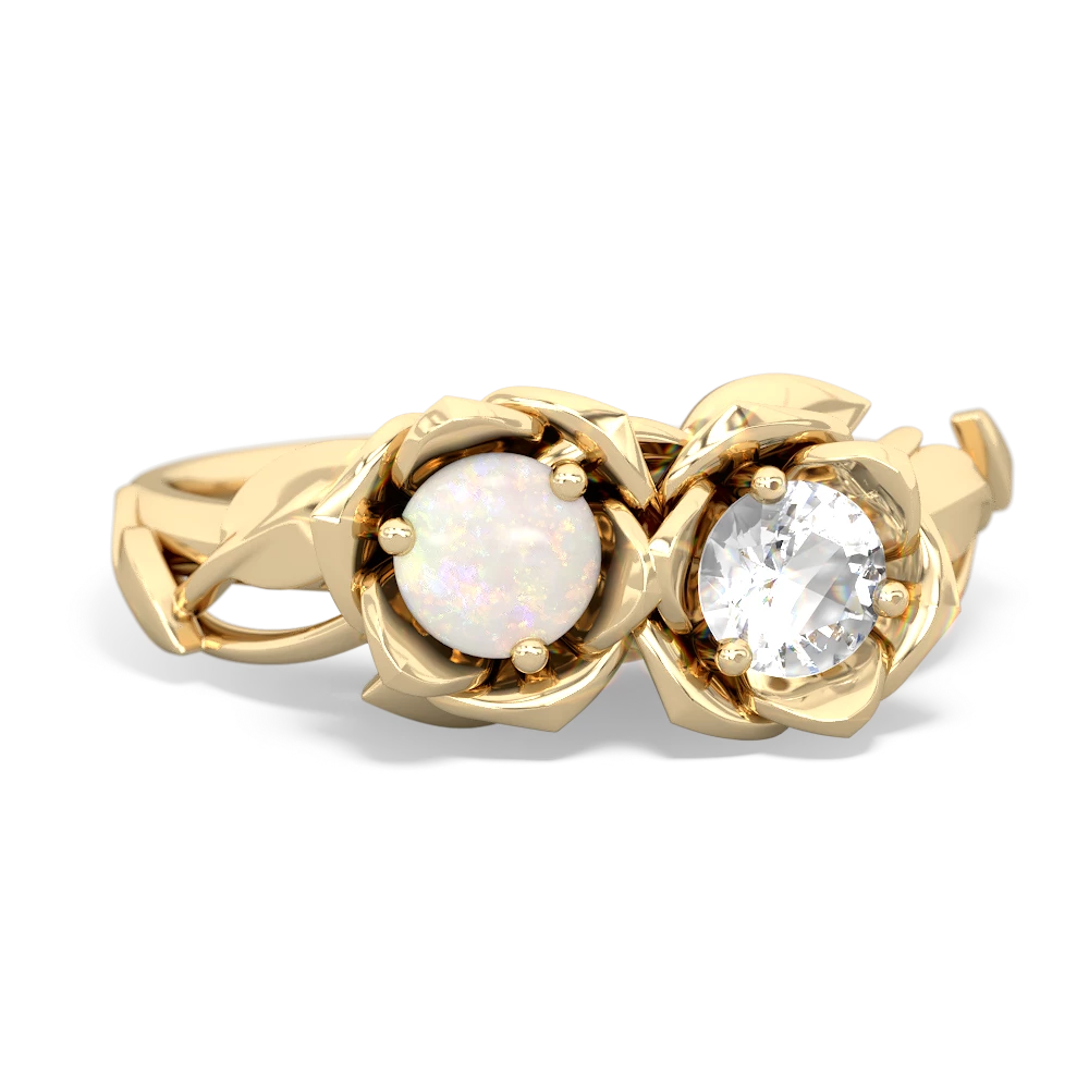 Opal Rose Garden 14K Yellow Gold ring R5510