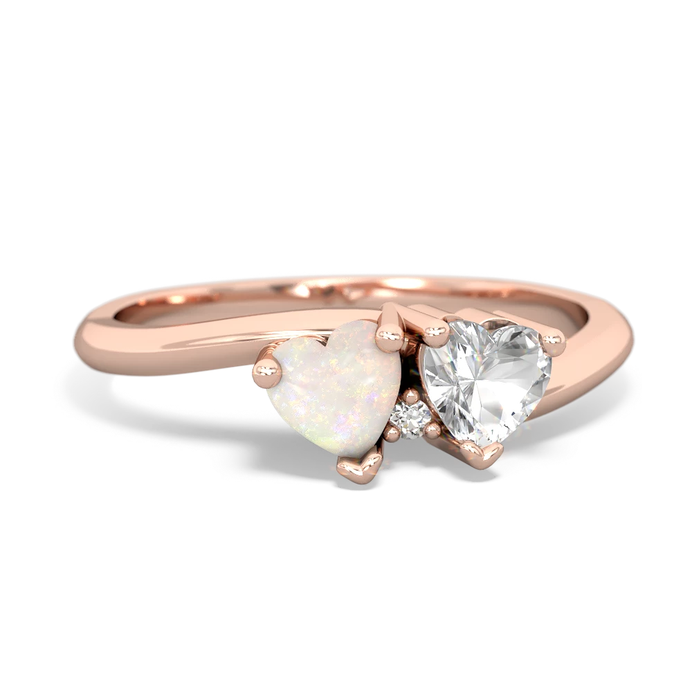 Opal Sweethearts 14K Rose Gold ring R5260