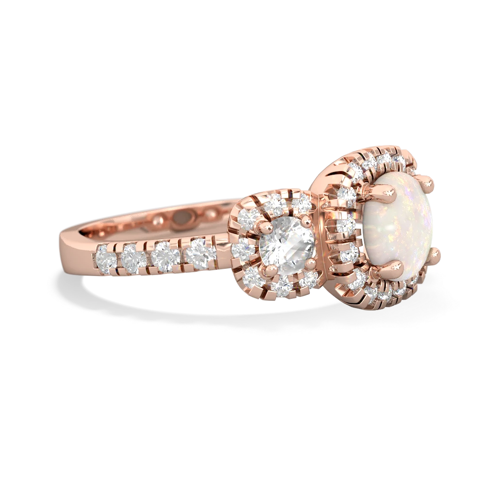 Opal Regal Halo 14K Rose Gold ring R5350