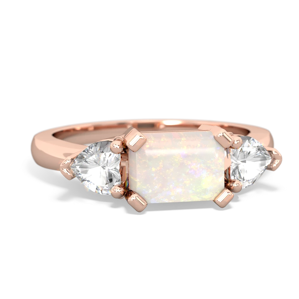 Opal Three Stone 14K Rose Gold ring R5235