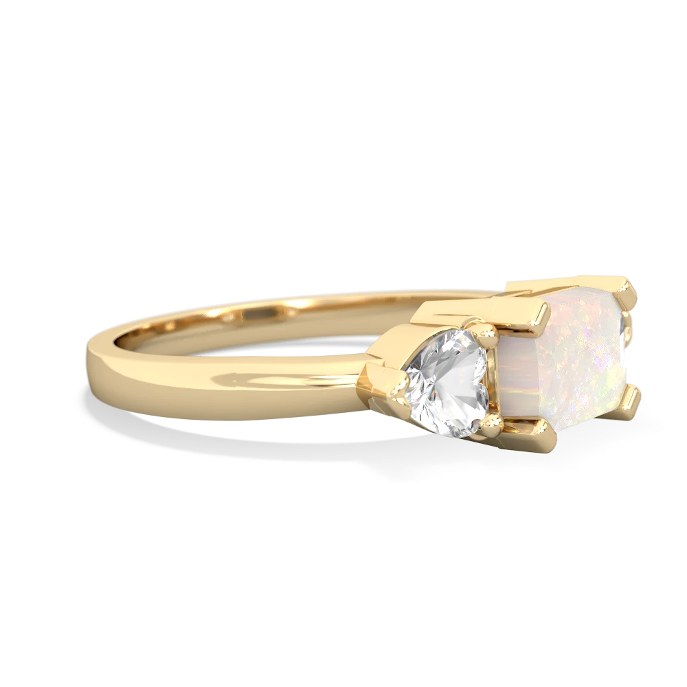 Opal Three Stone 14K Yellow Gold ring R5235