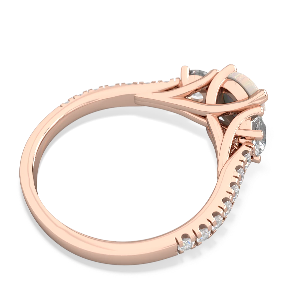 Opal Pave Trellis 14K Rose Gold ring R5500