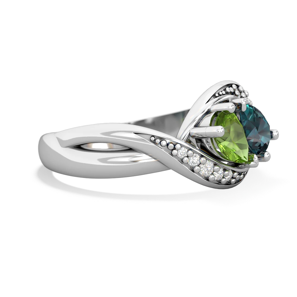 Peridot Summer Winds 14K White Gold ring R5342