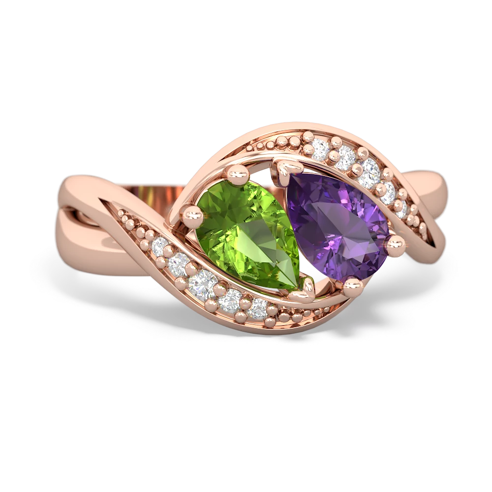 Peridot Summer Winds 14K Rose Gold ring R5342