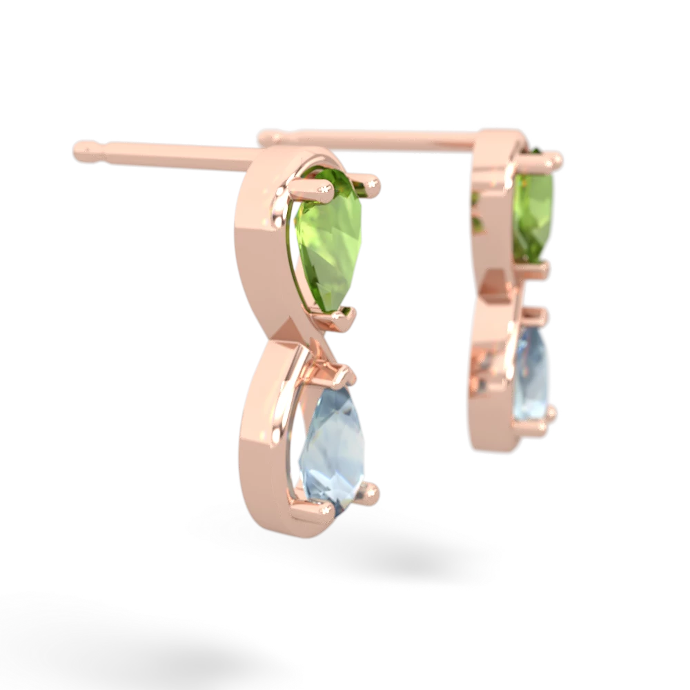 Peridot Infinity 14K Rose Gold earrings E5050