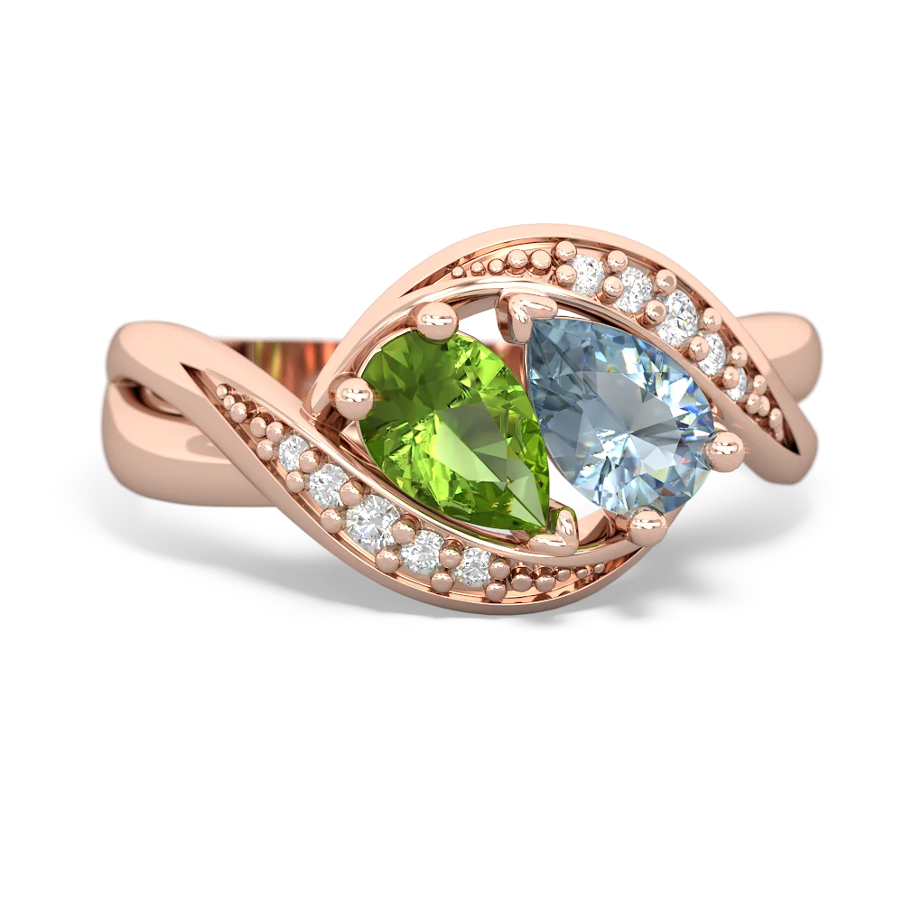 Peridot Summer Winds 14K Rose Gold ring R5342