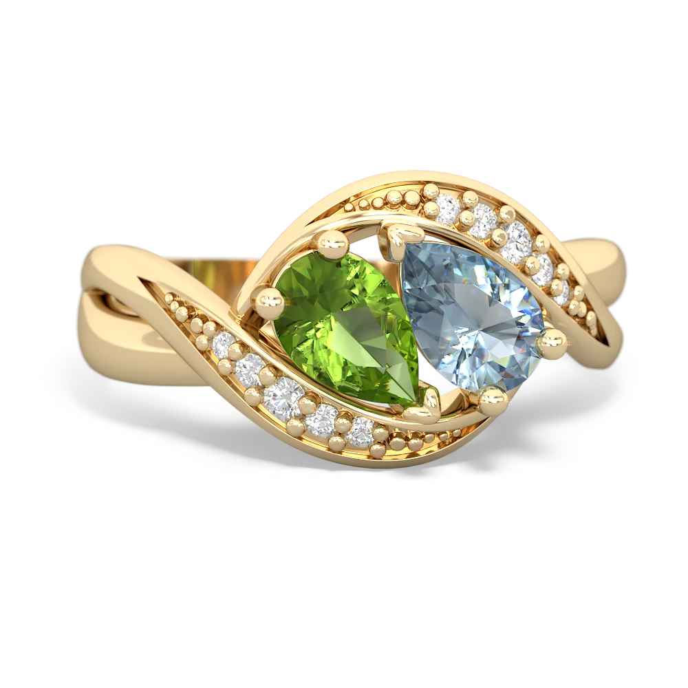 Peridot Summer Winds 14K Yellow Gold ring R5342