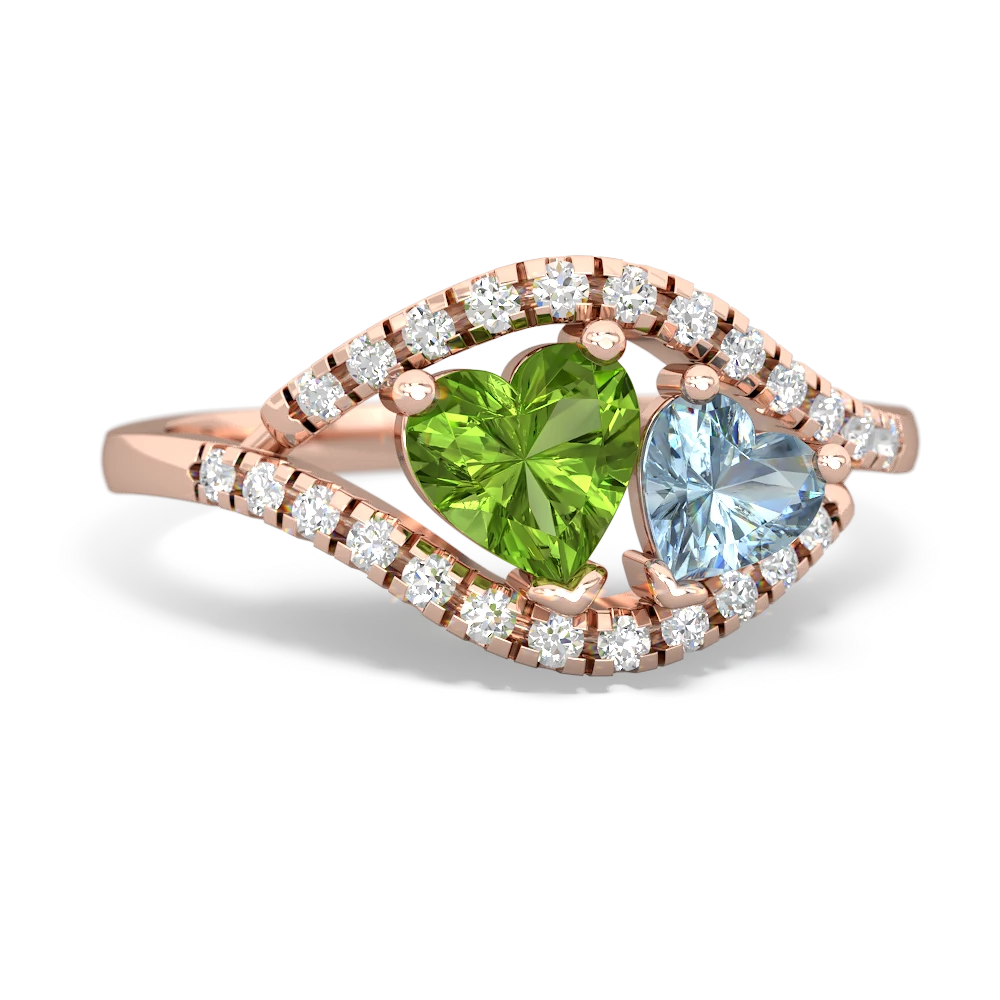 Peridot Mother And Child 14K Rose Gold ring R3010