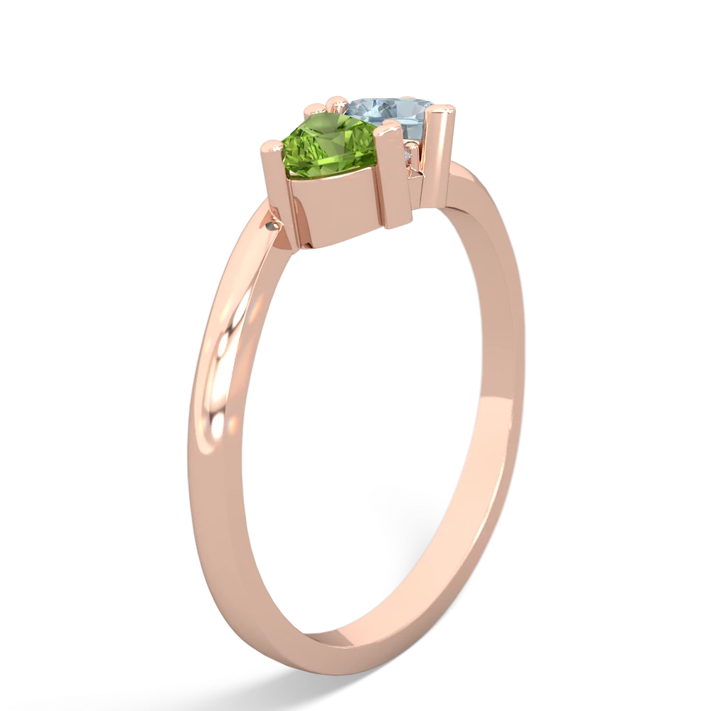 Peridot Sweethearts 14K Rose Gold ring R5260