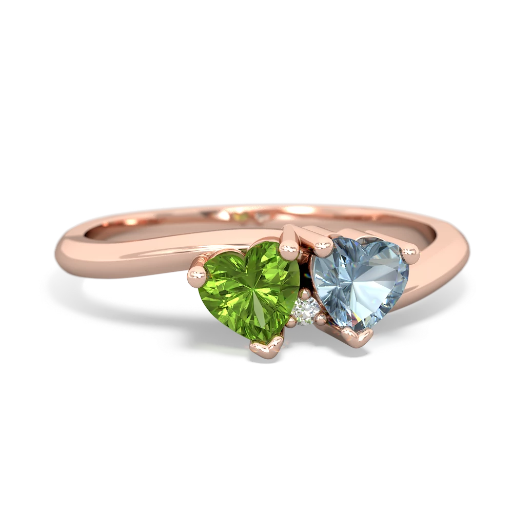 Peridot Sweethearts 14K Rose Gold ring R5260