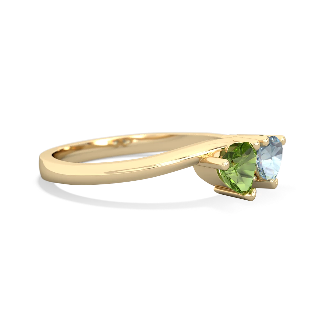 Peridot Sweethearts 14K Yellow Gold ring R5260