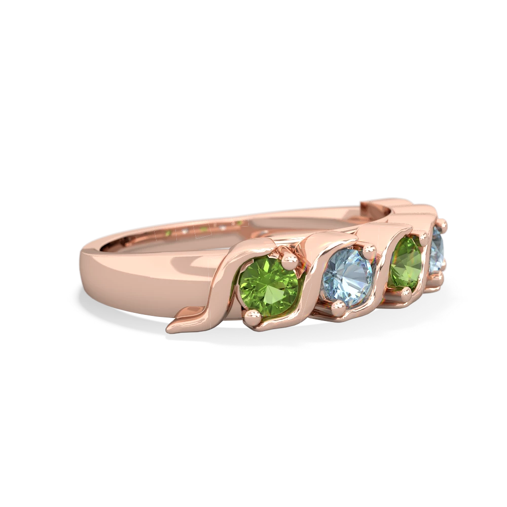 Peridot Anniversary Band 14K Rose Gold ring R2089