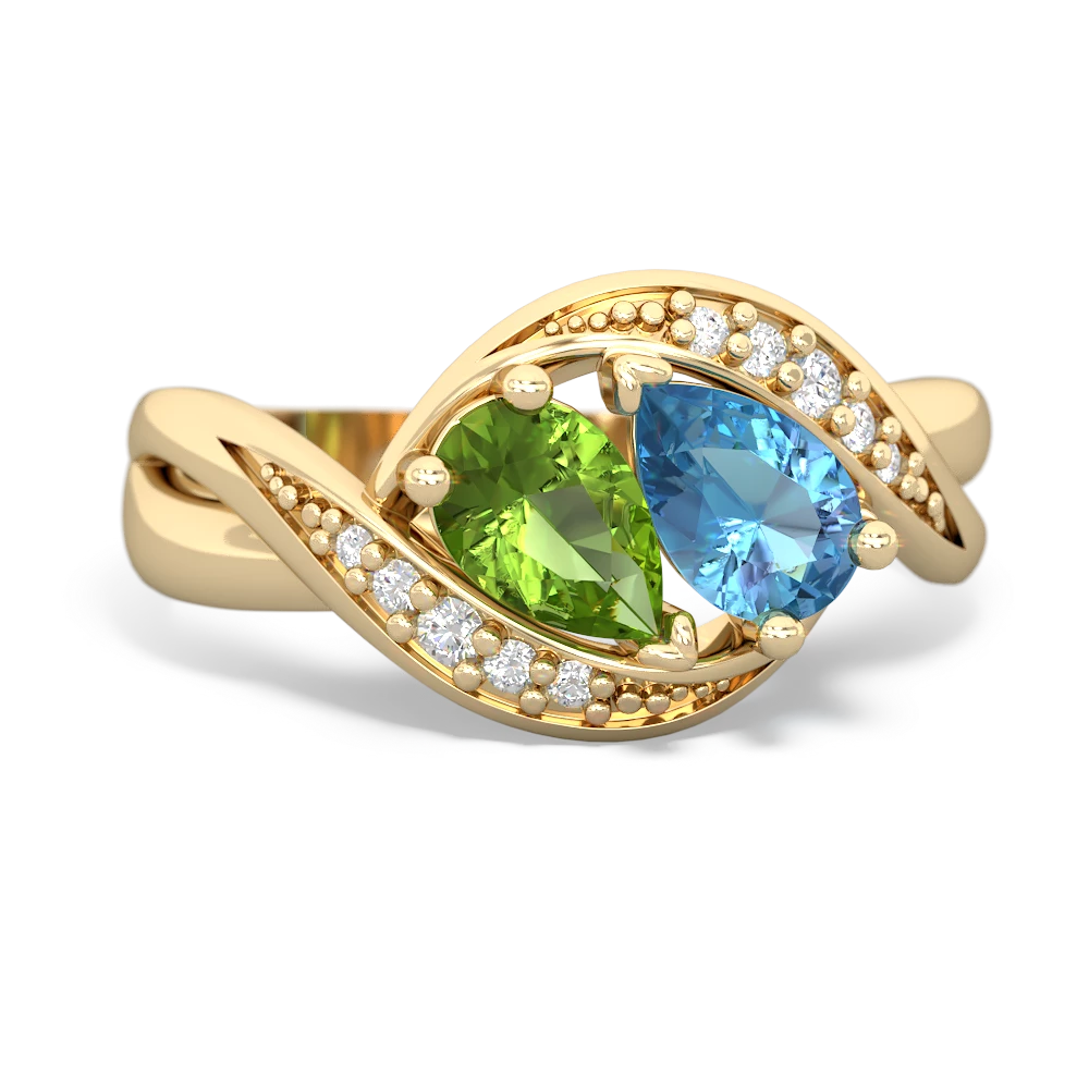 Peridot Summer Winds 14K Yellow Gold ring R5342