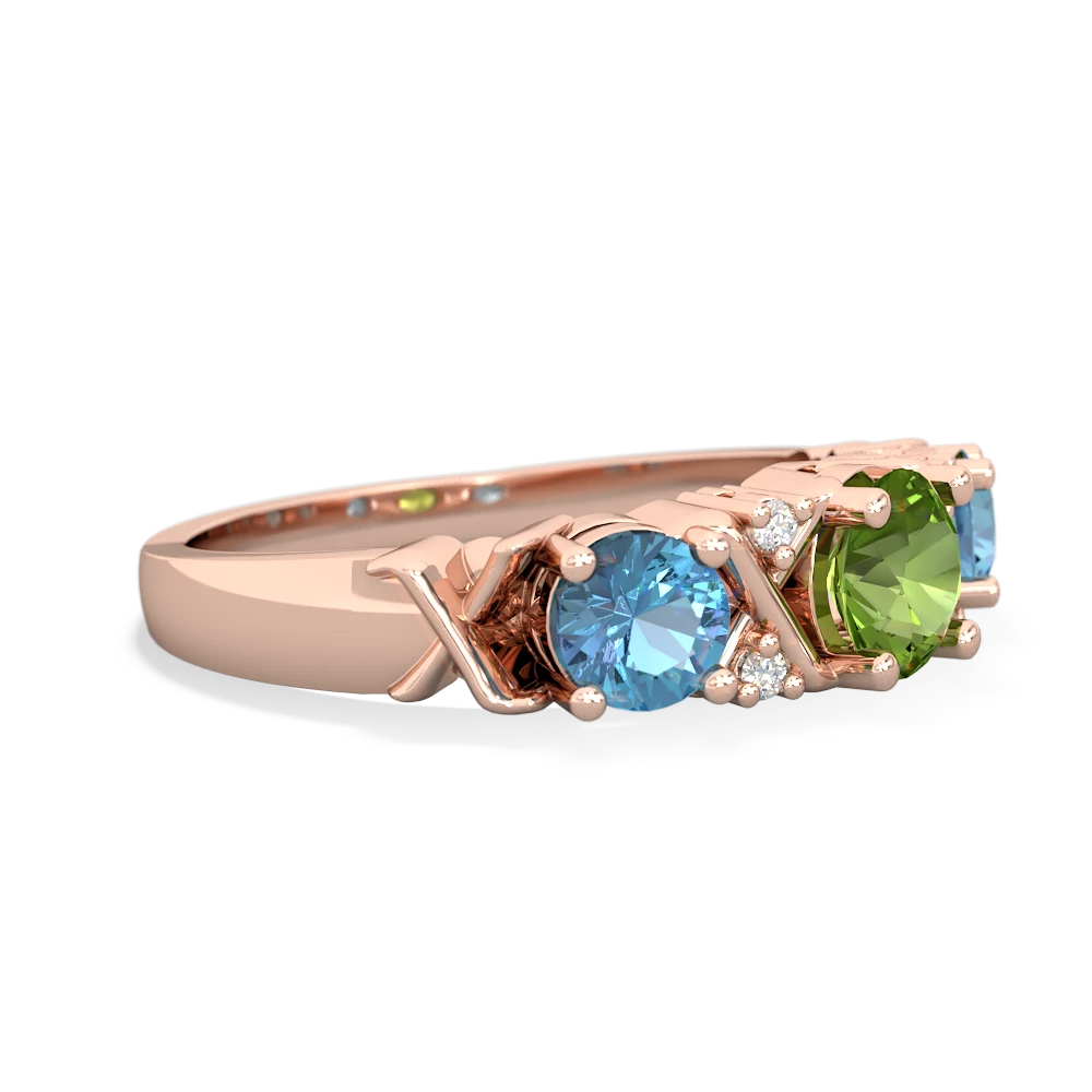 Peridot Hugs And Kisses 14K Rose Gold ring R5016