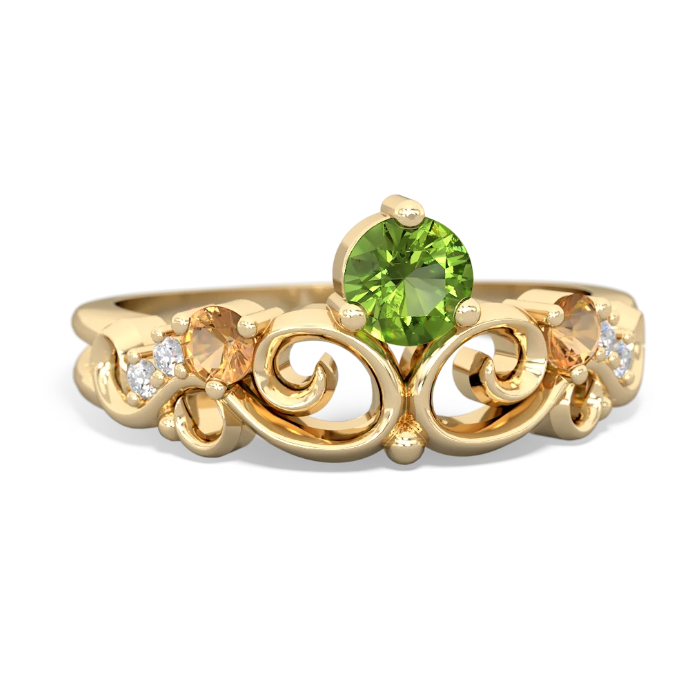 Peridot Crown Keepsake 14K Yellow Gold ring R5740