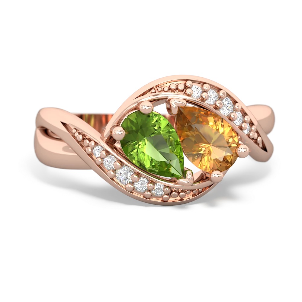 Peridot Summer Winds 14K Rose Gold ring R5342