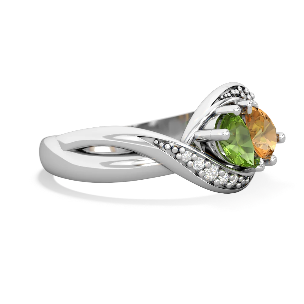 Peridot Summer Winds 14K White Gold ring R5342