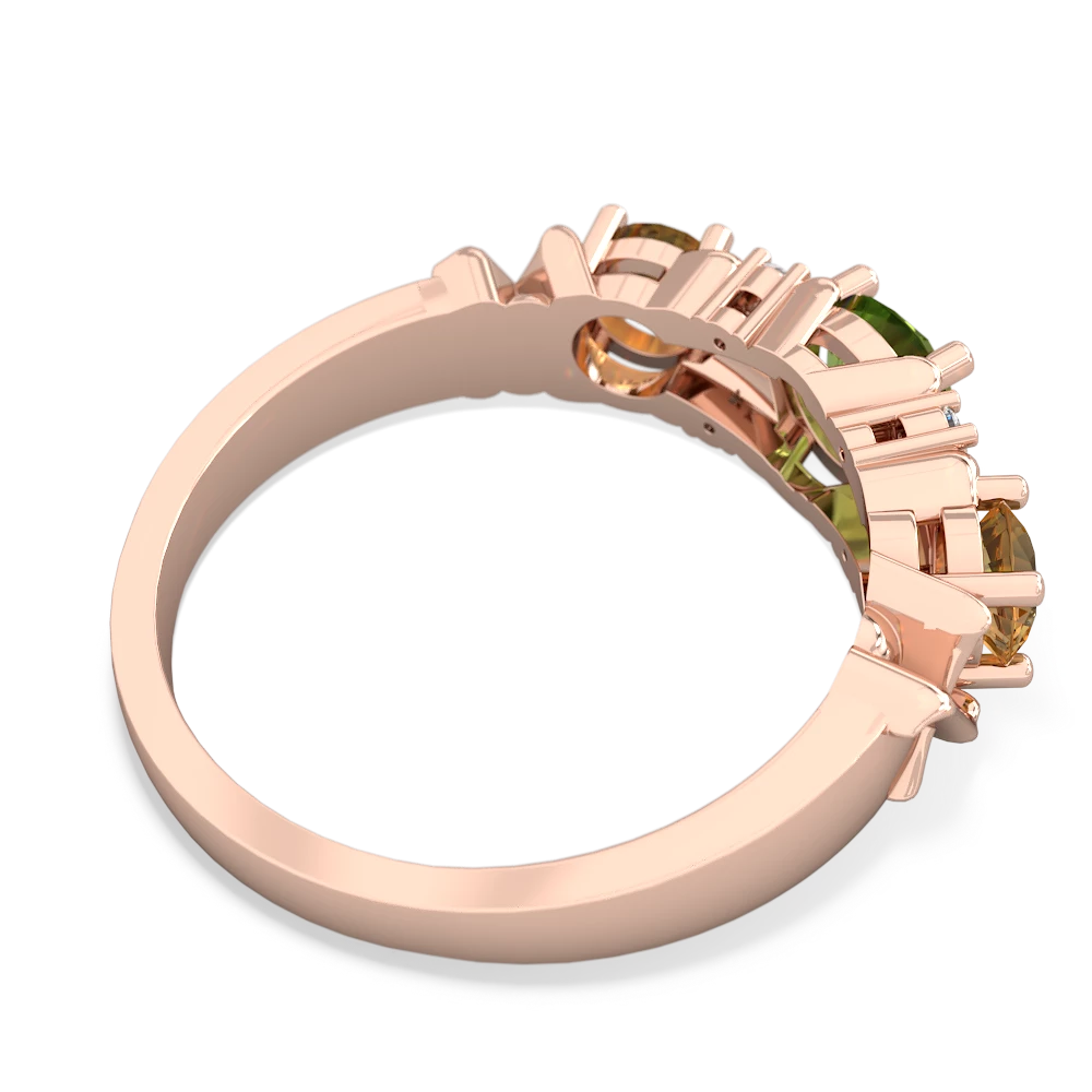 Peridot Hugs And Kisses 14K Rose Gold ring R5016