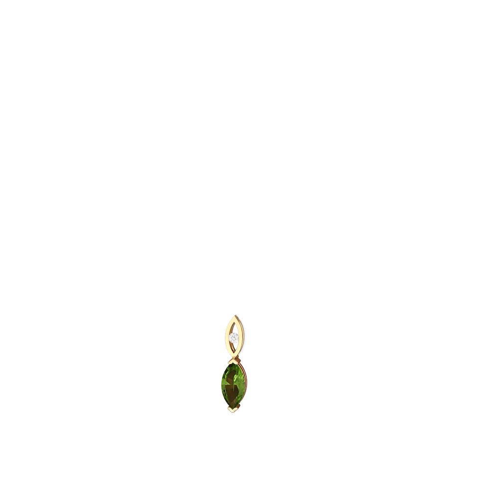 Peridot Marquise Drop 14K Yellow Gold earrings E5333