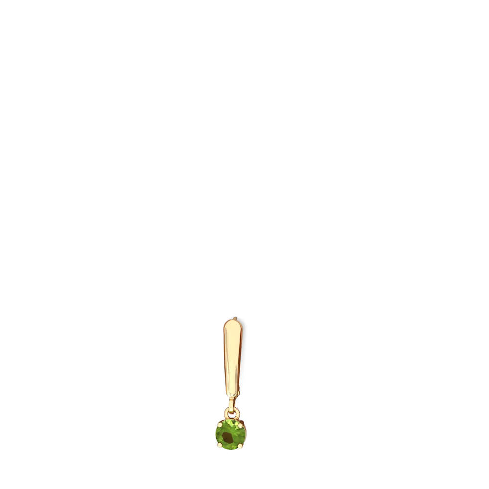 Peridot 5Mm Round Lever Back 14K Yellow Gold earrings E2785