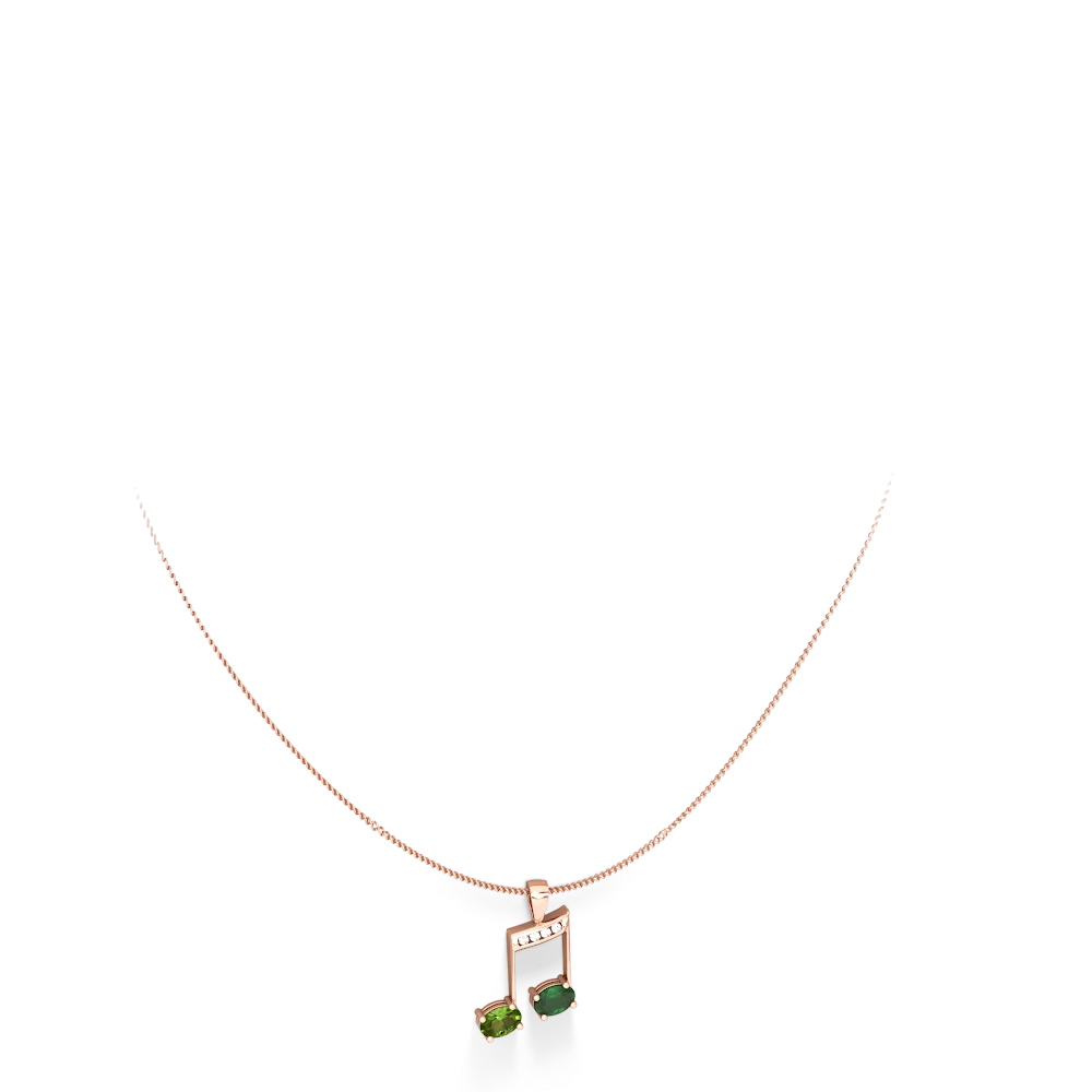 Peridot Color Of Music 14K Rose Gold pendant P3334