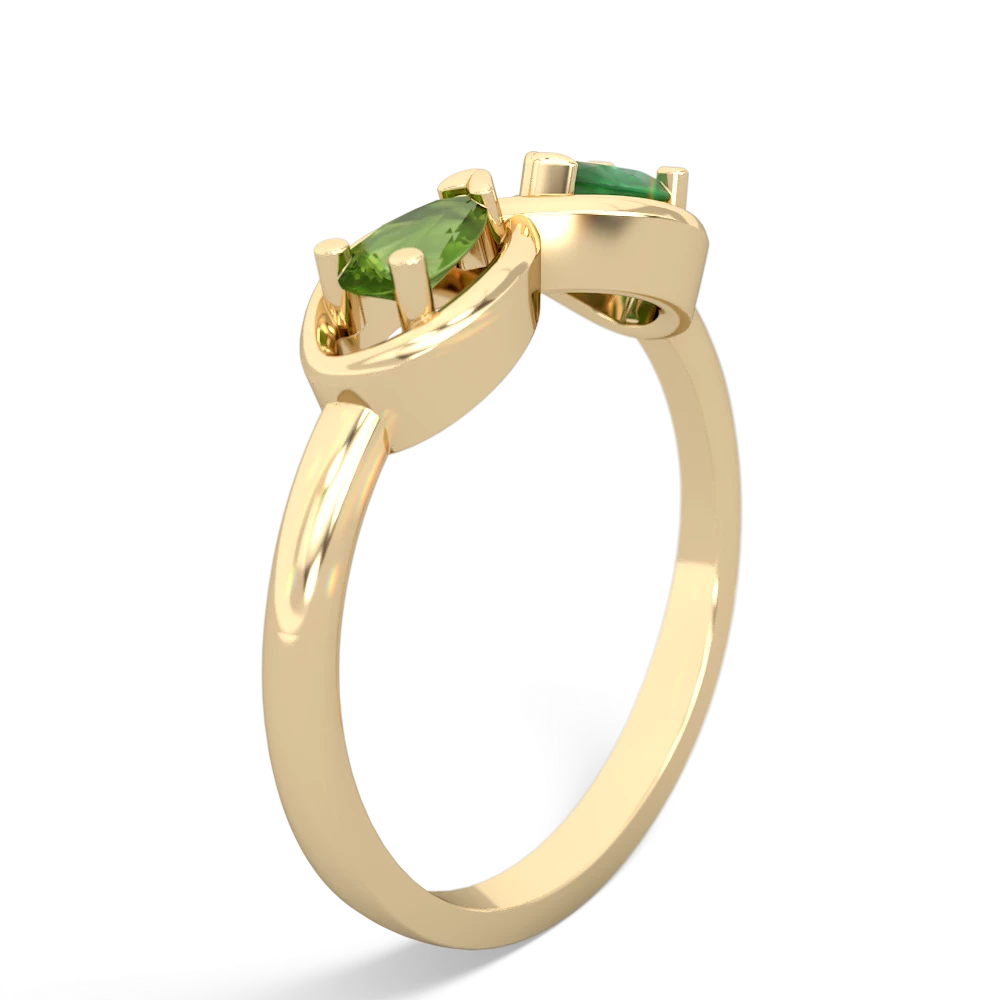 Peridot Infinity 14K Yellow Gold ring R5050